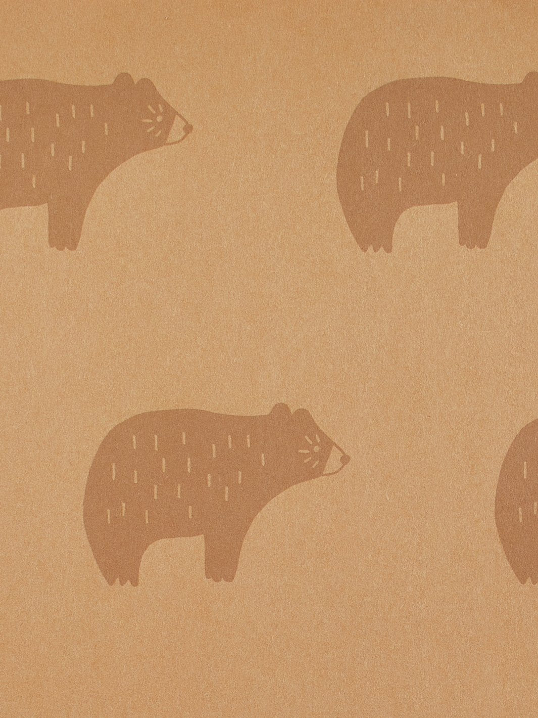chubby bear kraft wallpaper by tea collection taupe