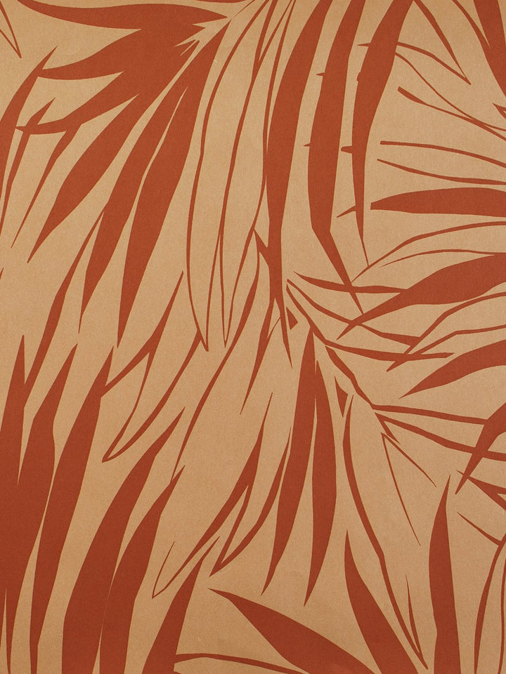 majesty palm kraft wallpaper terracotta