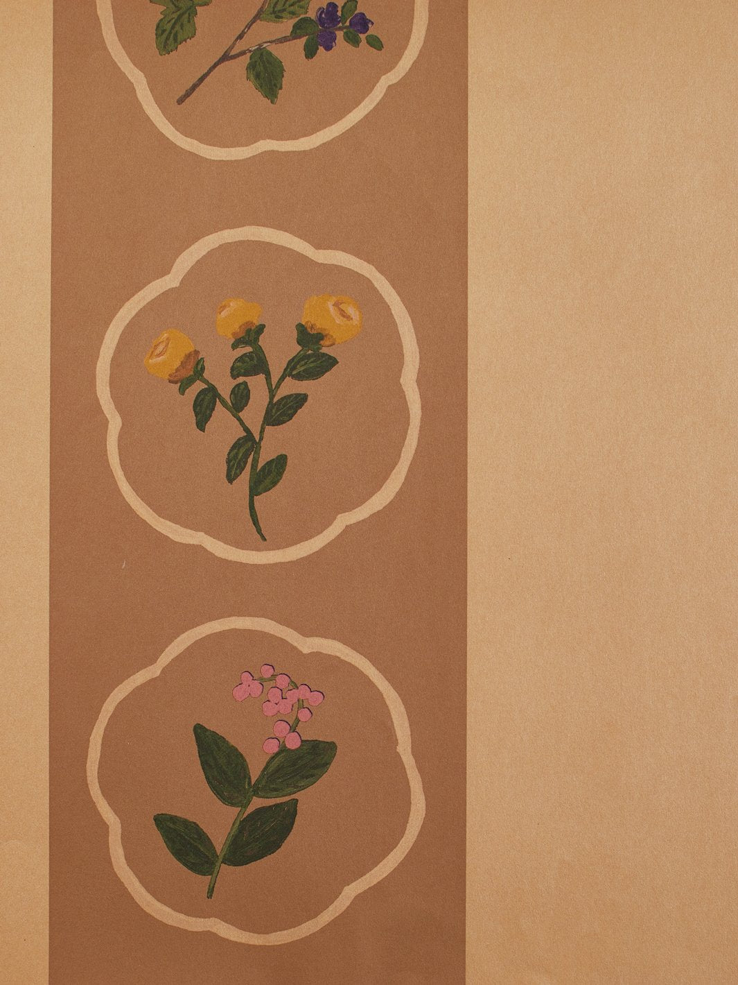 montaigne stripe kraft wallpaper by carly beck leather