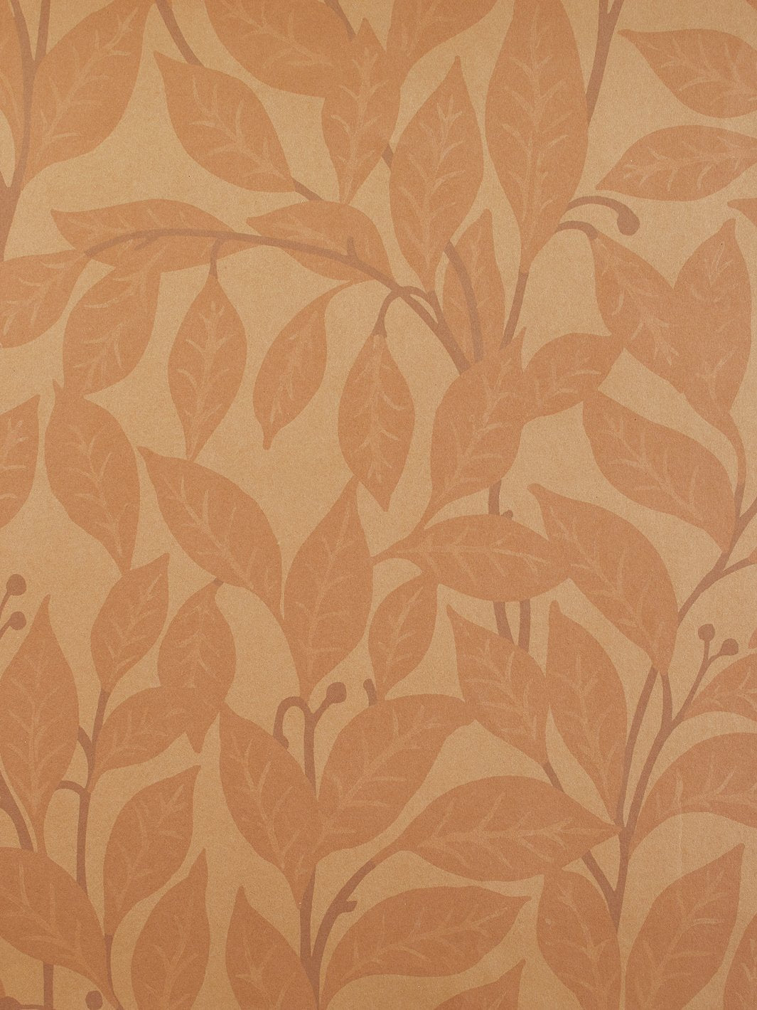 orchard leaves kraft wallpaper blush