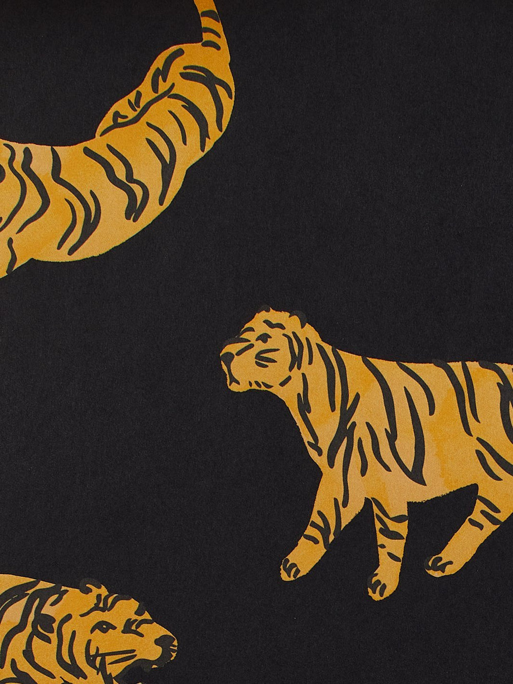 tigers kraft wallpaper by tea collection black
