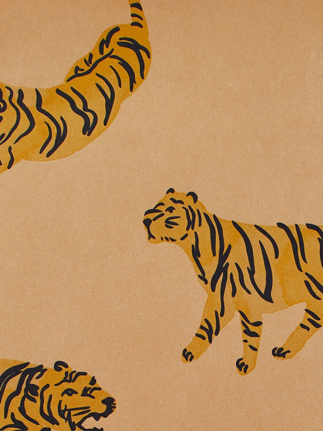 tigers kraft wallpaper by tea collection natural