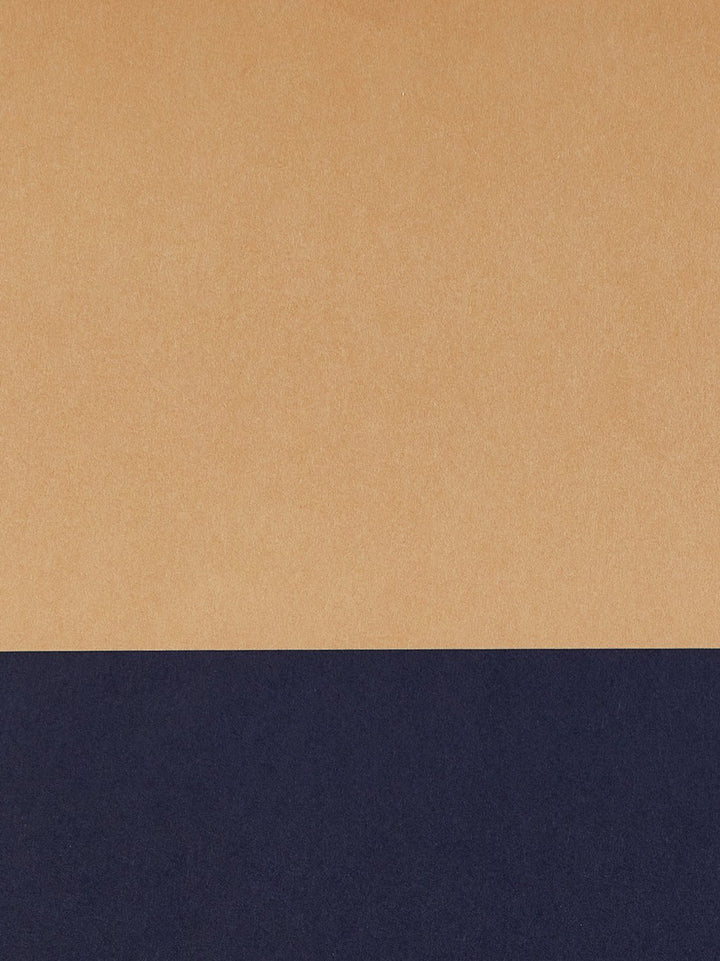 wide stripe kraft wallpaper navy