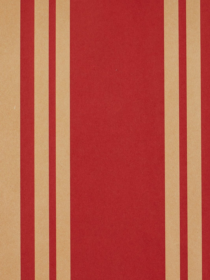 yorkshire stripe kraft wallpaper red