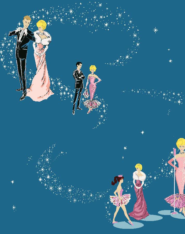Starlight Barbie™' Wallpaper by Barbie™ Cadet Blue