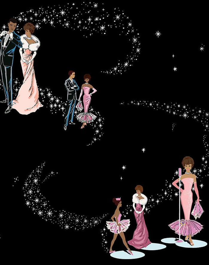 'Starlight Christie™' Wallpaper by Barbie™ - Black