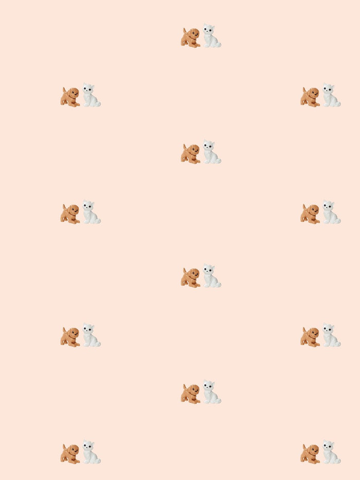 'Taffy and Blissa' Wallpaper by Barbie™ - Peach