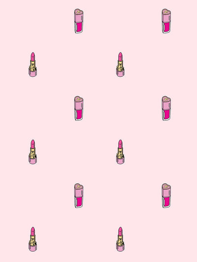 'Trixie Cosmetics' Wallpaper by Trixie Mattel - Cream Puff Pink