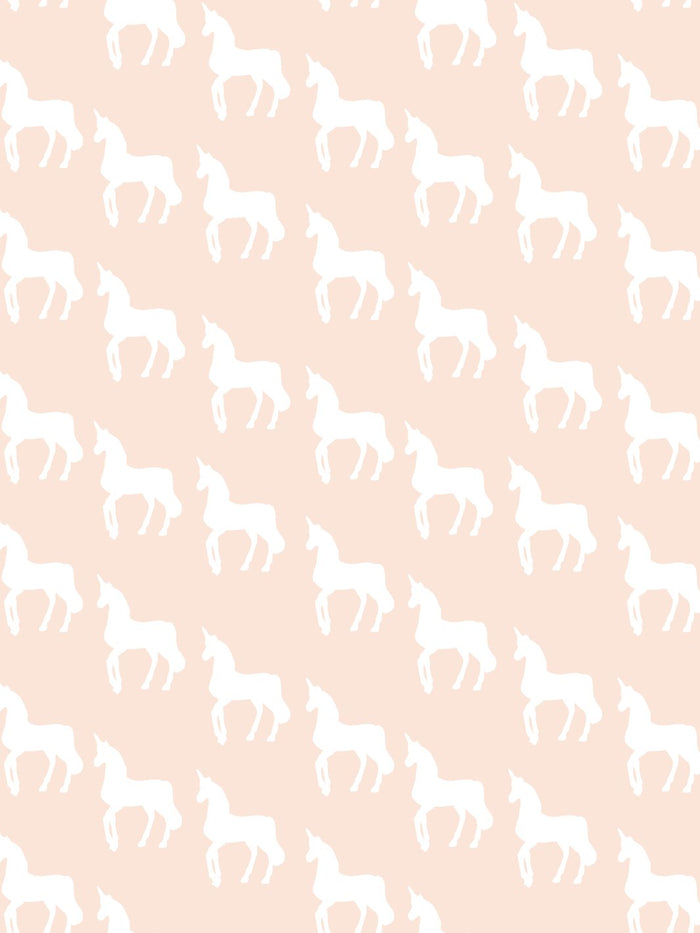 'Unicorns' Wallpaper by Barbie™ - Peach