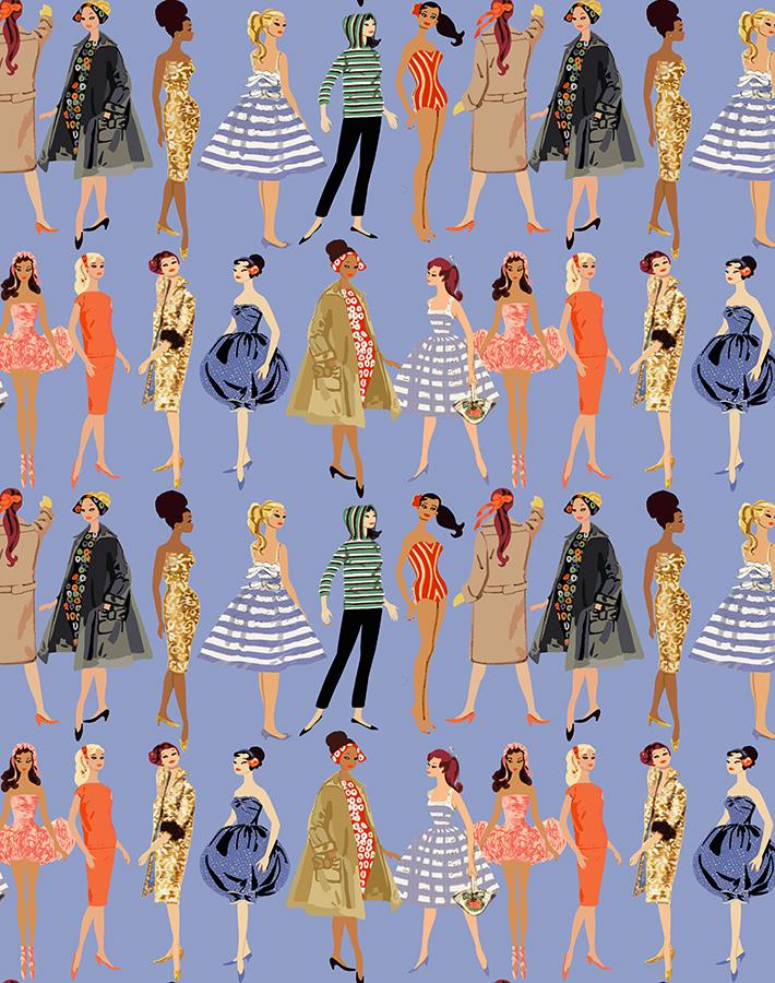 Vintage Illustration Wallpaper by Barbie Violet
