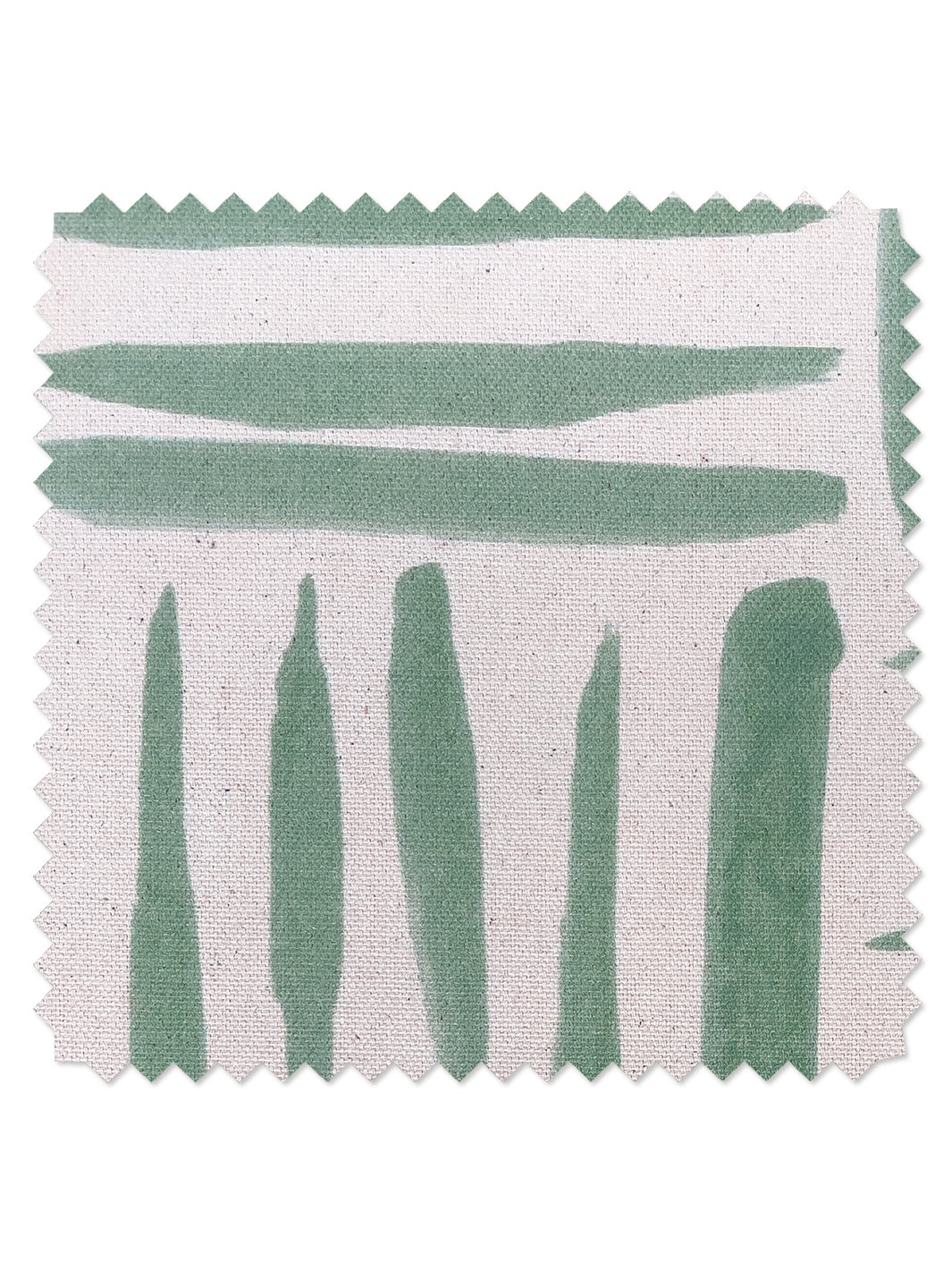 fabric by the yard watercolor weave small green on raw canvas