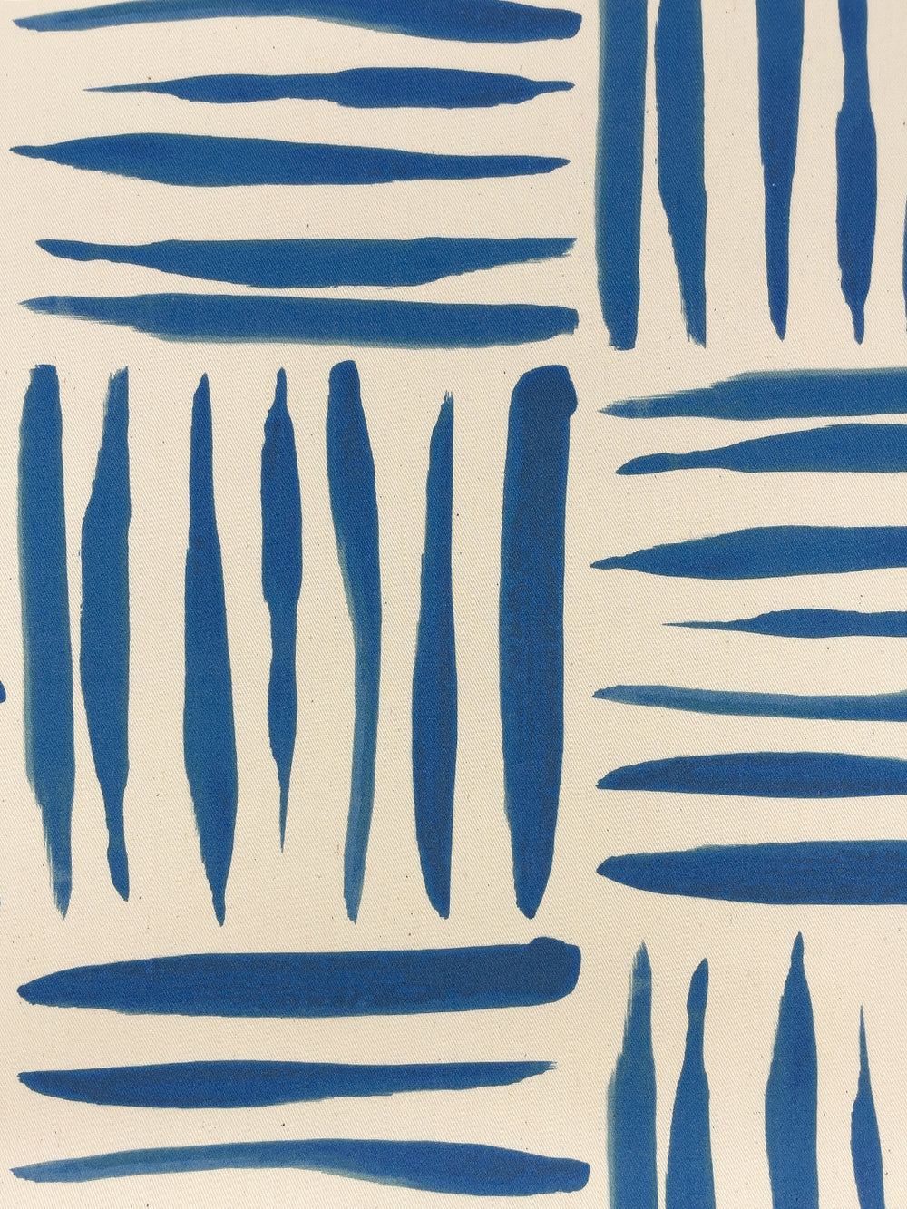 fabric by the yard watercolor weave small lapis on organic twill