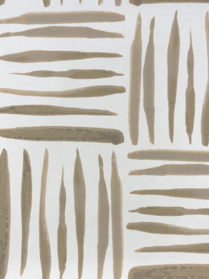 fabric by the yard watercolor weave small taupe on raw canvas