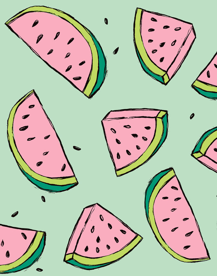 'Watermelon' Wallpaper by Tea Collection - Green