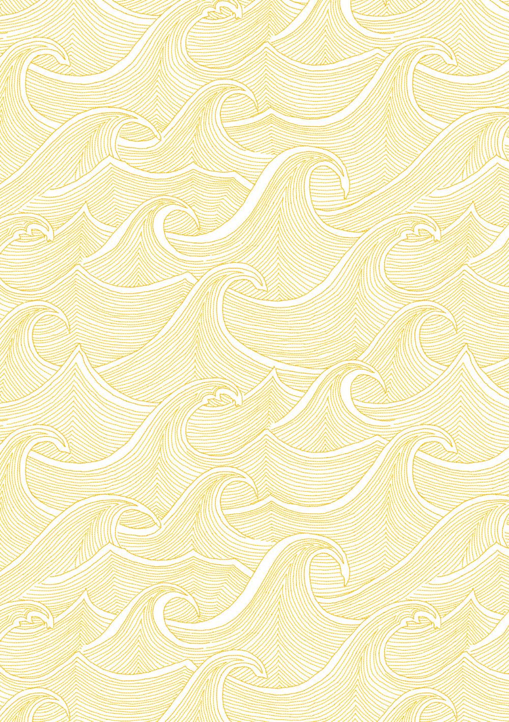 waves-wallpaper-lingua-franca-gold-on-white