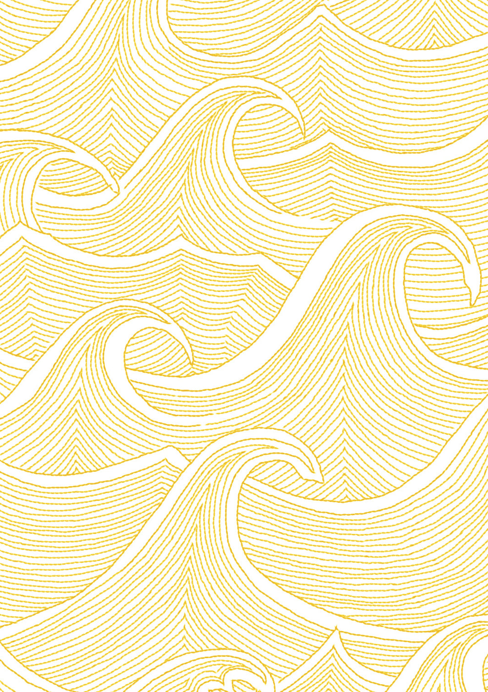 waves-wallpaper-lingua-franca-gold-on-white