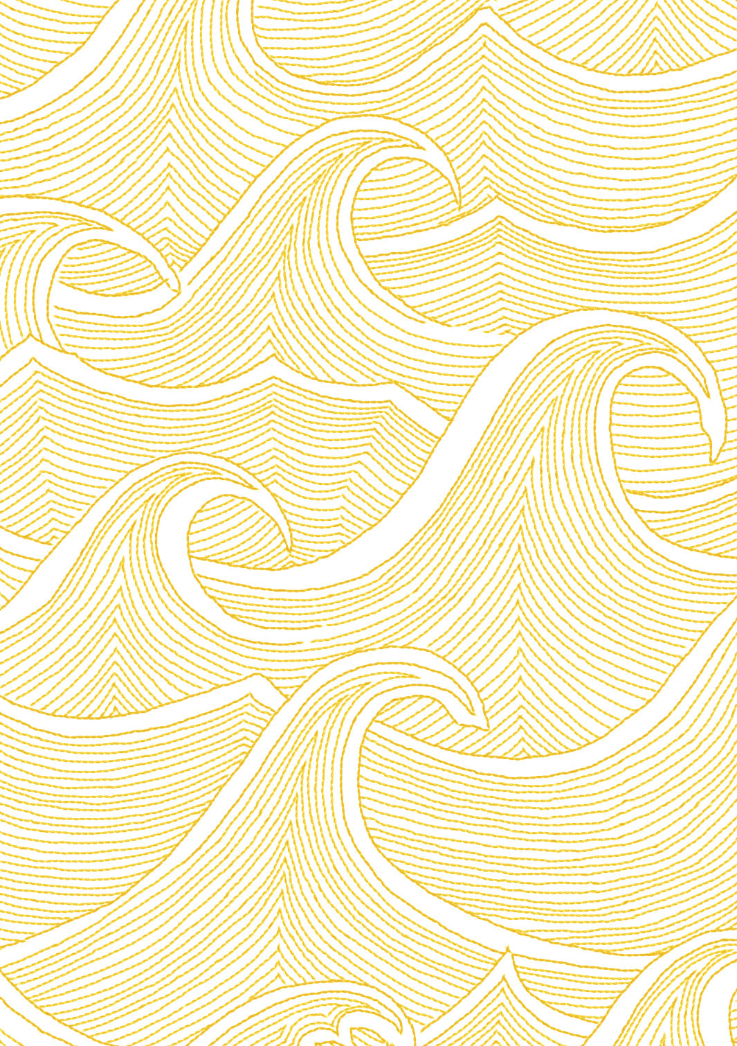 waves-wallpaper-lingua-franca-gold-on-white