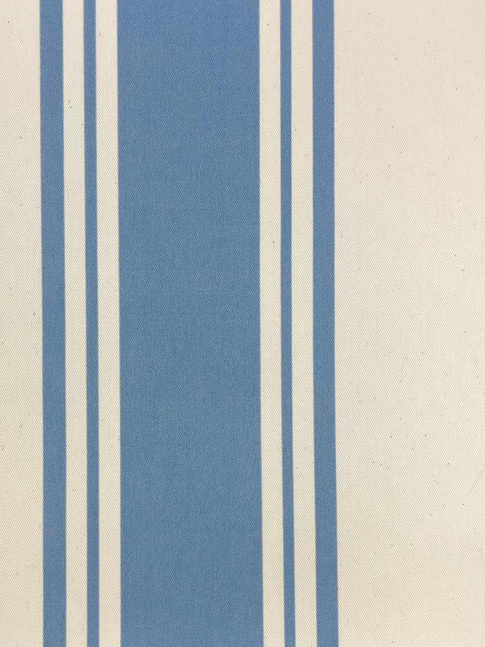 fabric by the yard yorkshire stripe cornflower on organic twill
