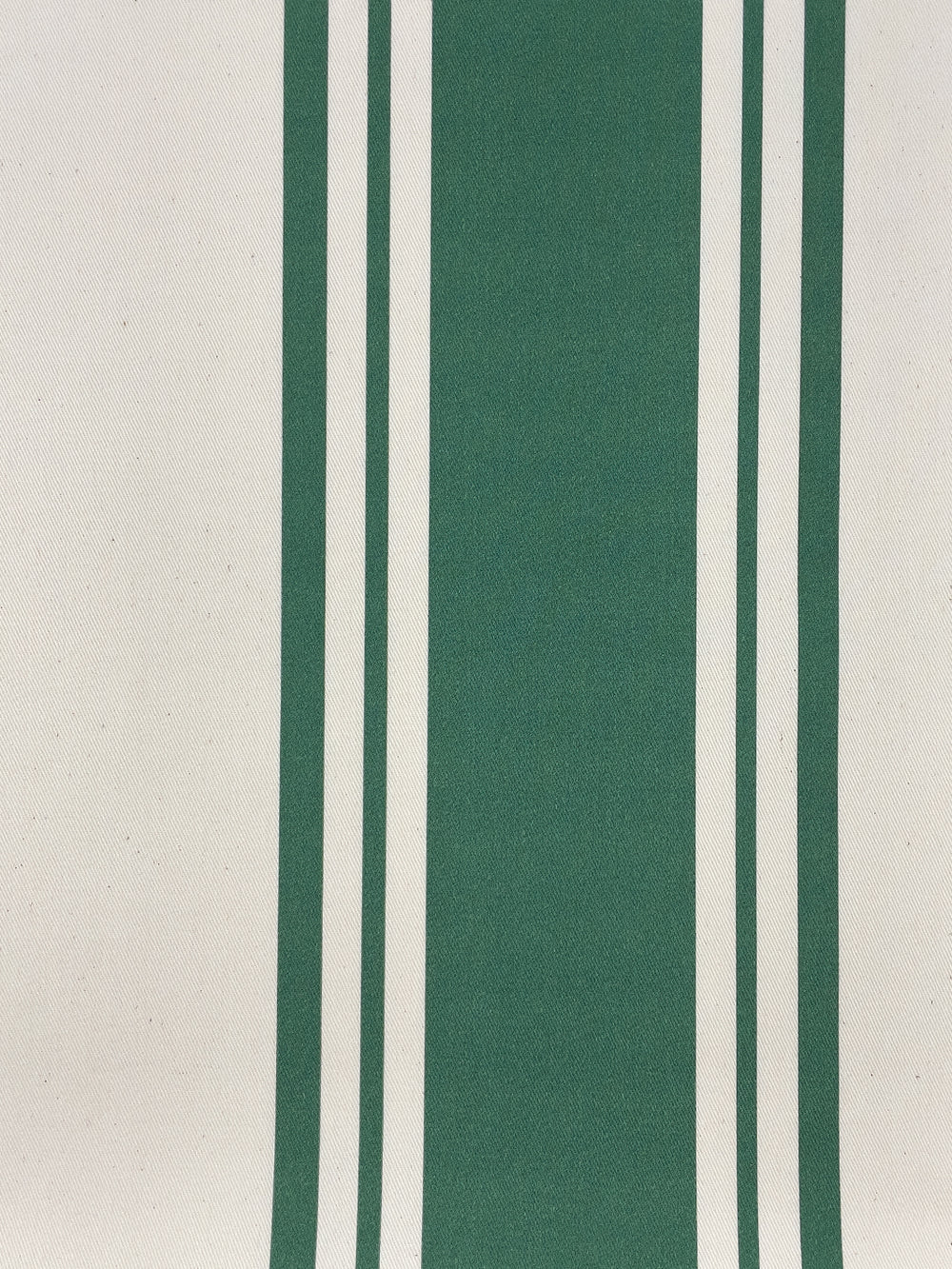 fabric by the yard yorkshire stripe green on organic twill