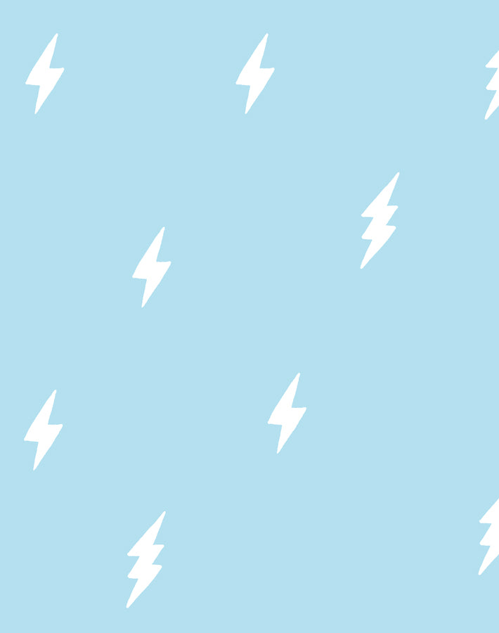 Zeus Lightning' Wallpaper by Tea Collection - Baby Blue