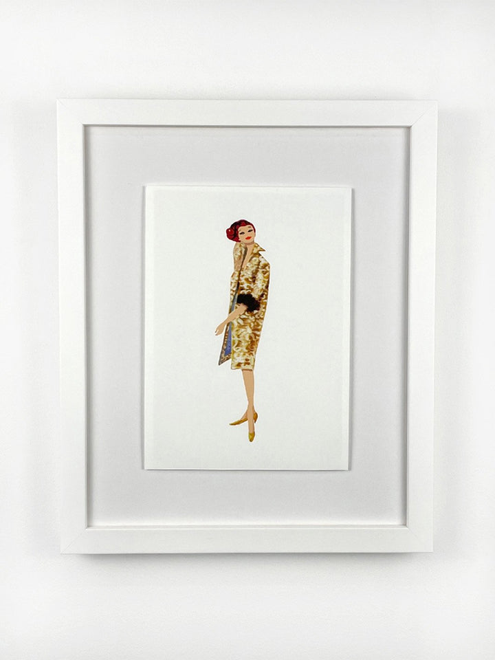 'Barbie™ Vintage Gold Coat Framed Art