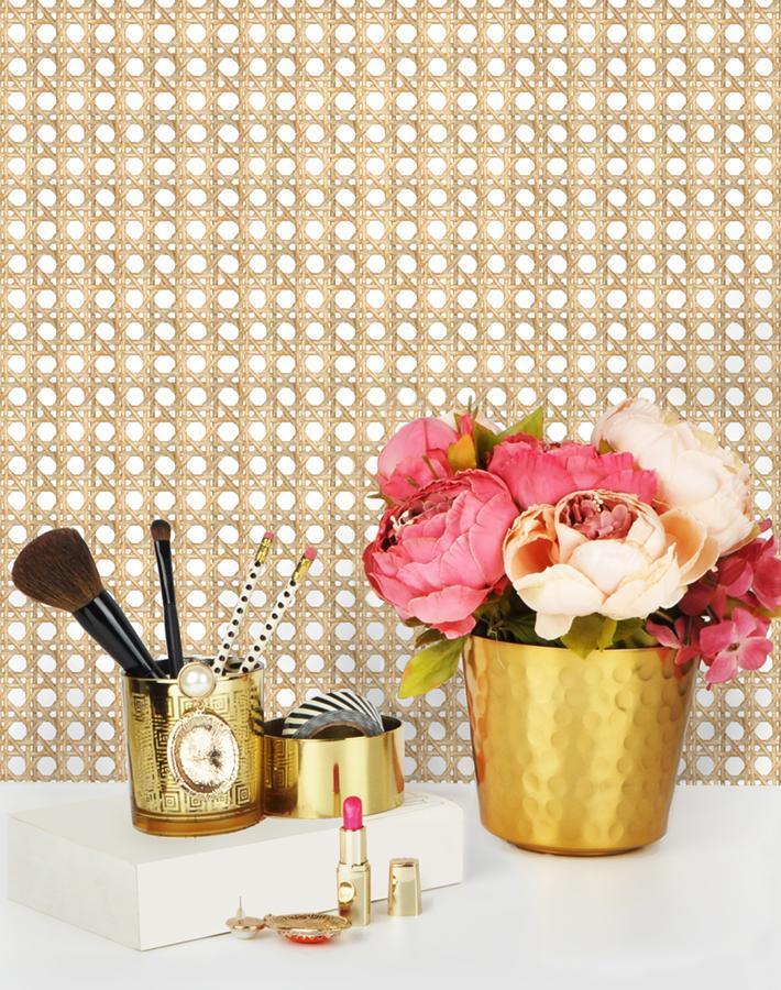 Faux 'Caning' Wallpaper