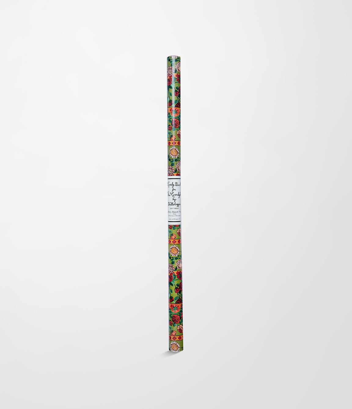 'Gallery Room Floral' Gift Wrap by Carly Beck - Olive