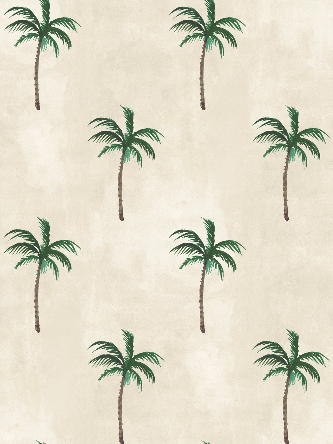 Parchment palm leaf allover wallpaper with green palm tree pattern