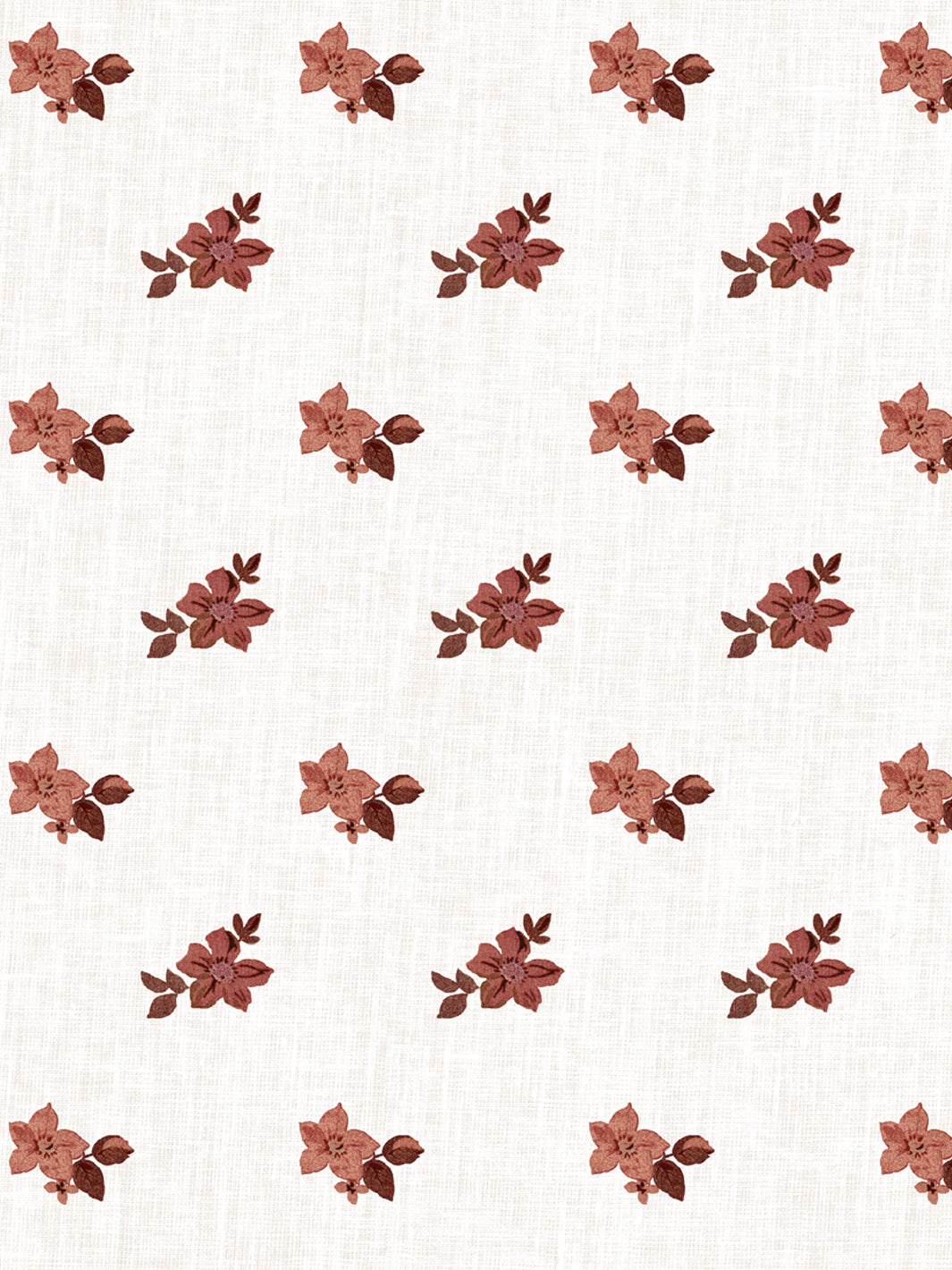 'Anna Floral' Wallpaper by Nathan Turner - Antique Red