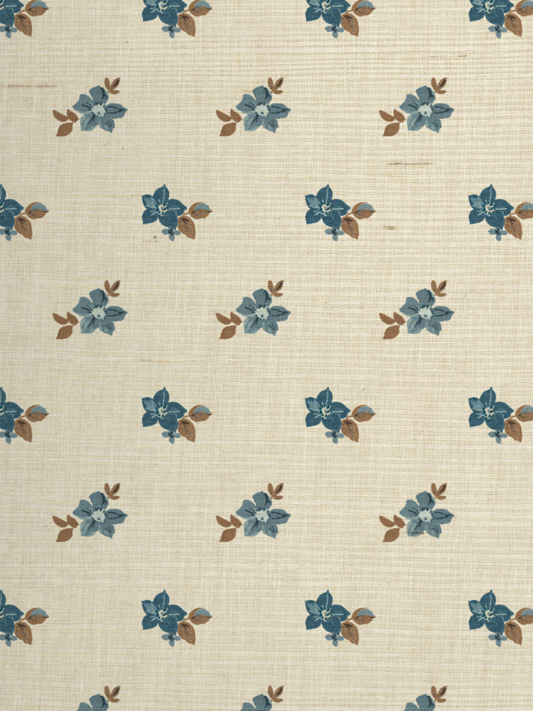anna floral grasscloth wallpaper by nathan turner blue brown