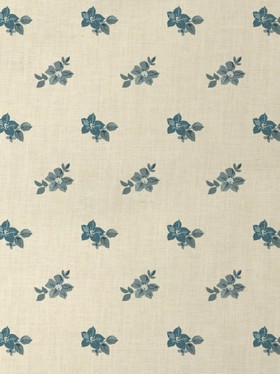 'Anna Floral' Grasscloth Wallpaper by Nathan Turner - Blues