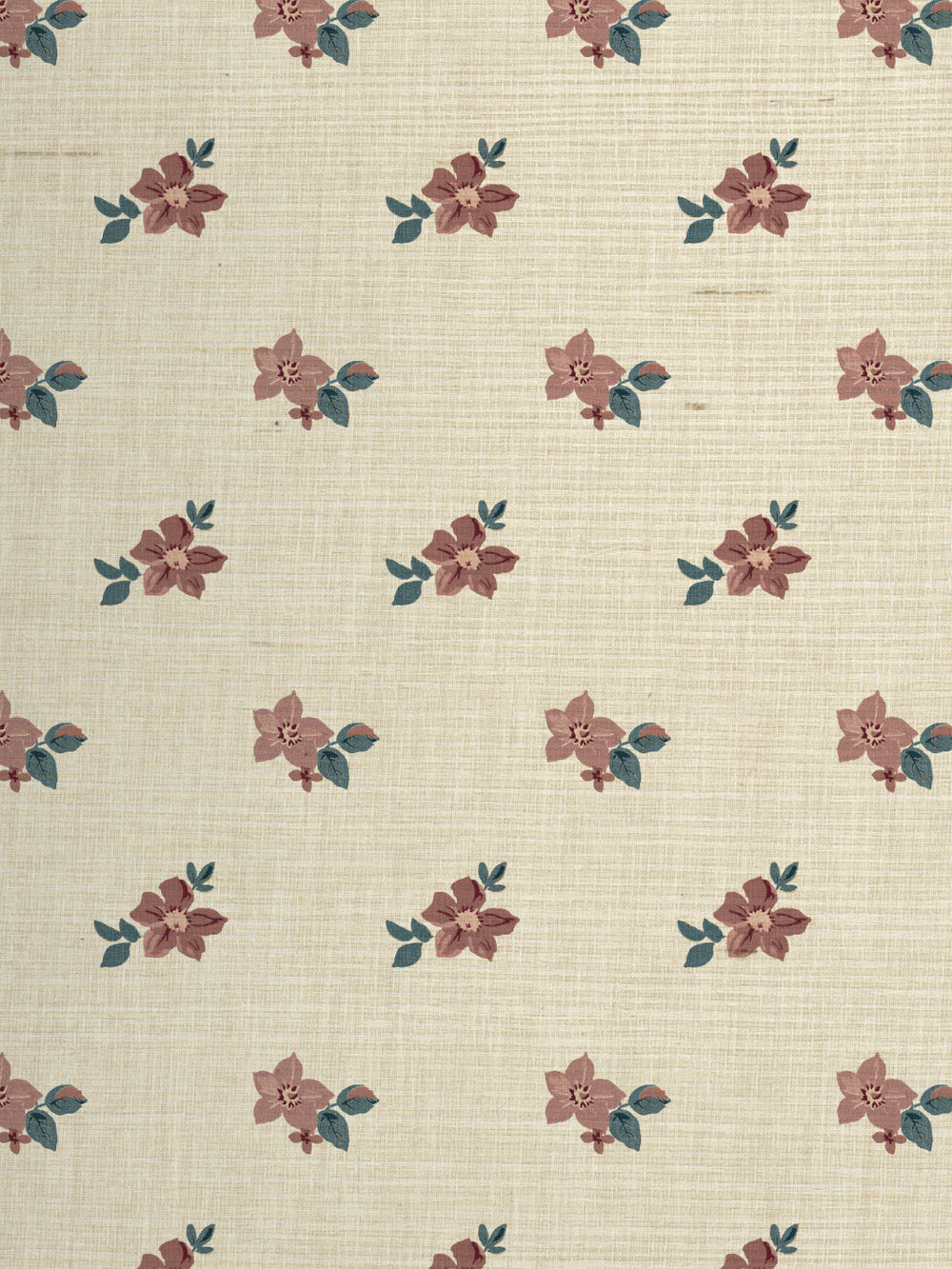 anna floral grasscloth wallpaper by nathan turner pink blue