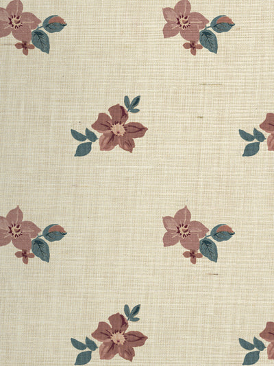 anna floral grasscloth wallpaper by nathan turner pink blue