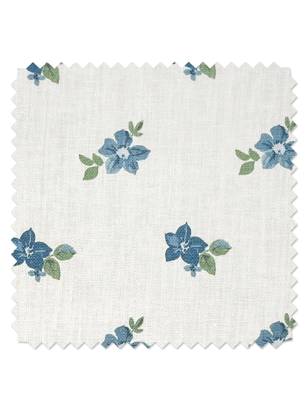 anna floral linen fabric by nathan turner blue green