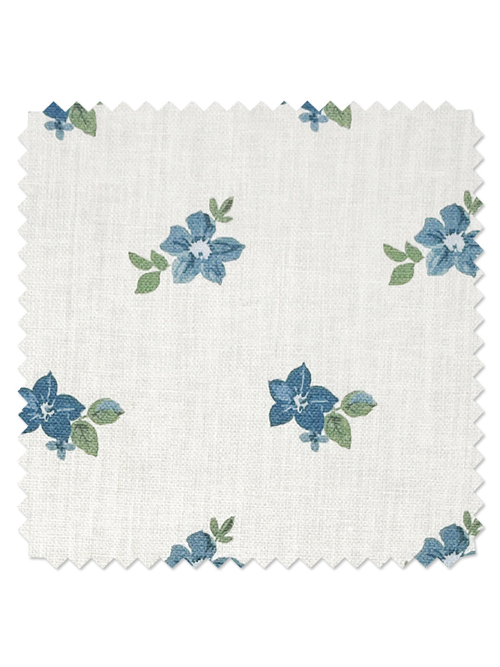 anna floral linen fabric by nathan turner blue green