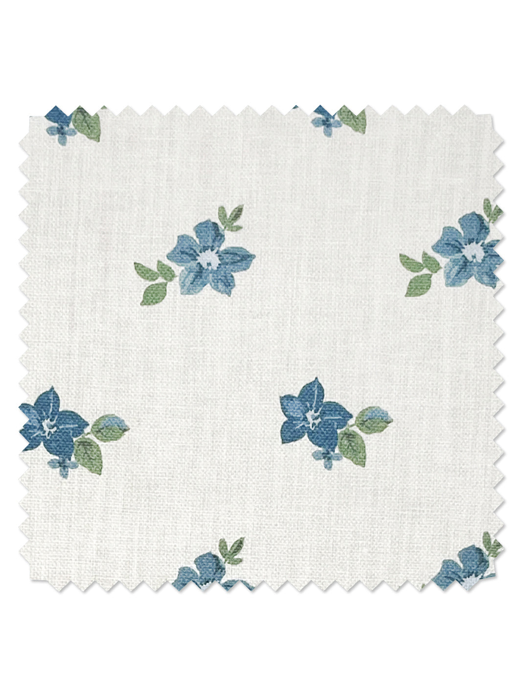 'Anna Floral' Linen Fabric by Nathan Turner - Blue Green