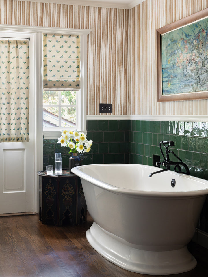 anna floral linen fabric by nathan turner blues