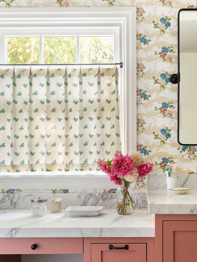 dora chintz wallpaper by nathan turner mustard