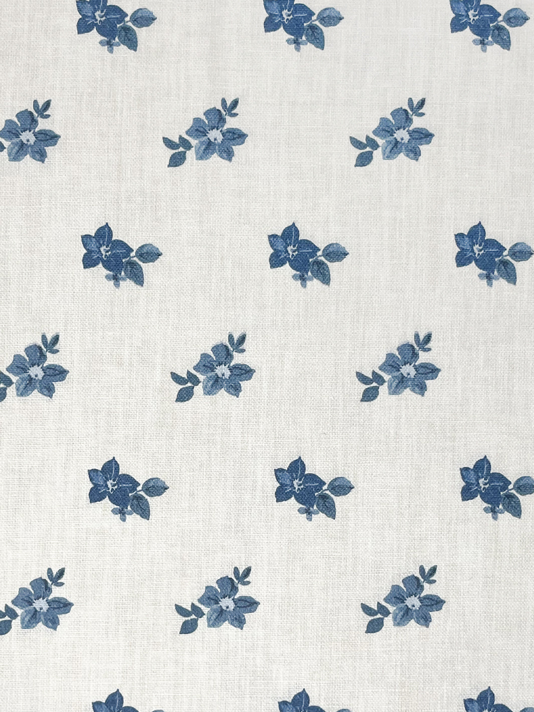 anna floral linen fabric by nathan turner blues
