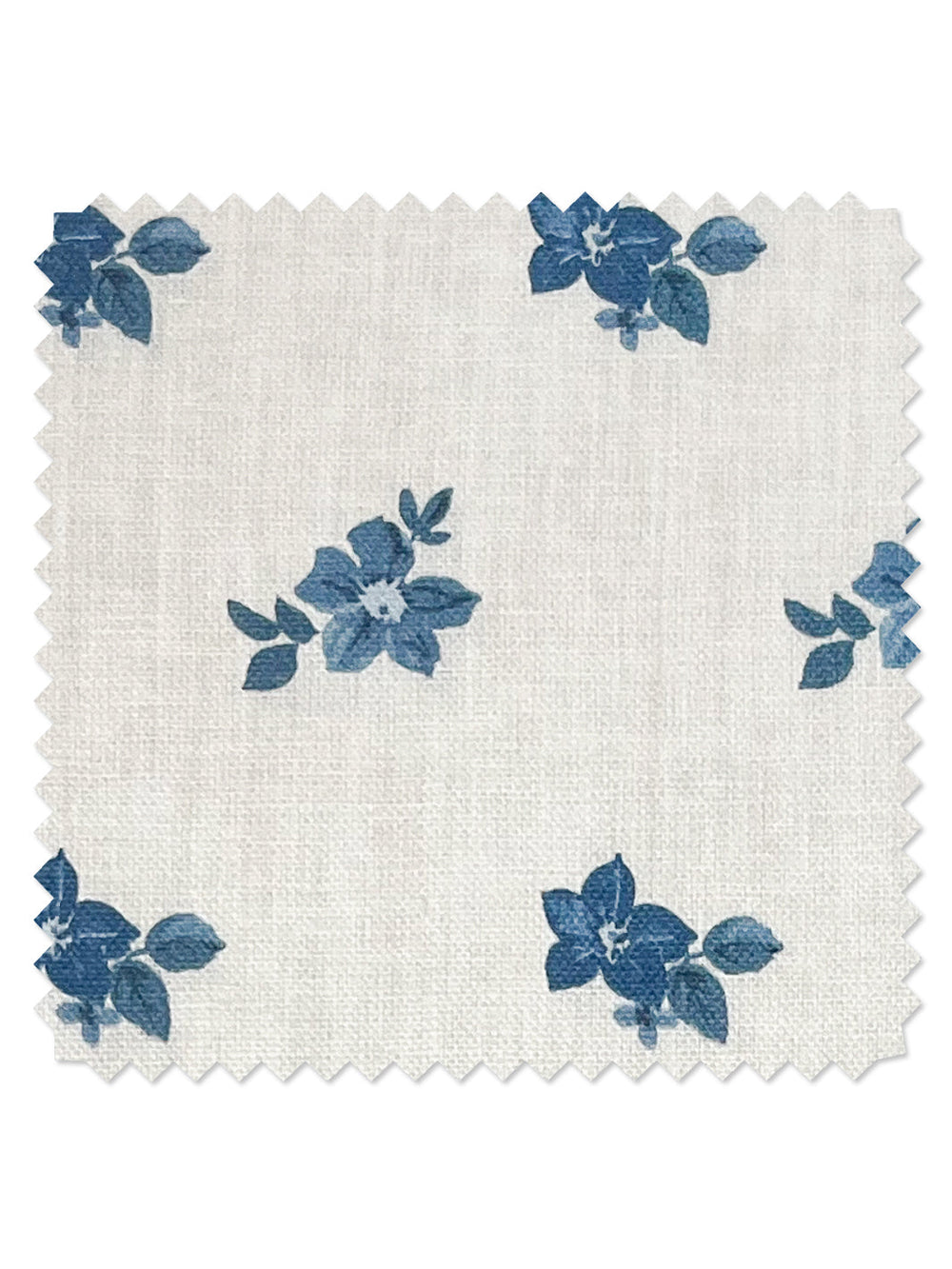 anna floral linen fabric by nathan turner blues