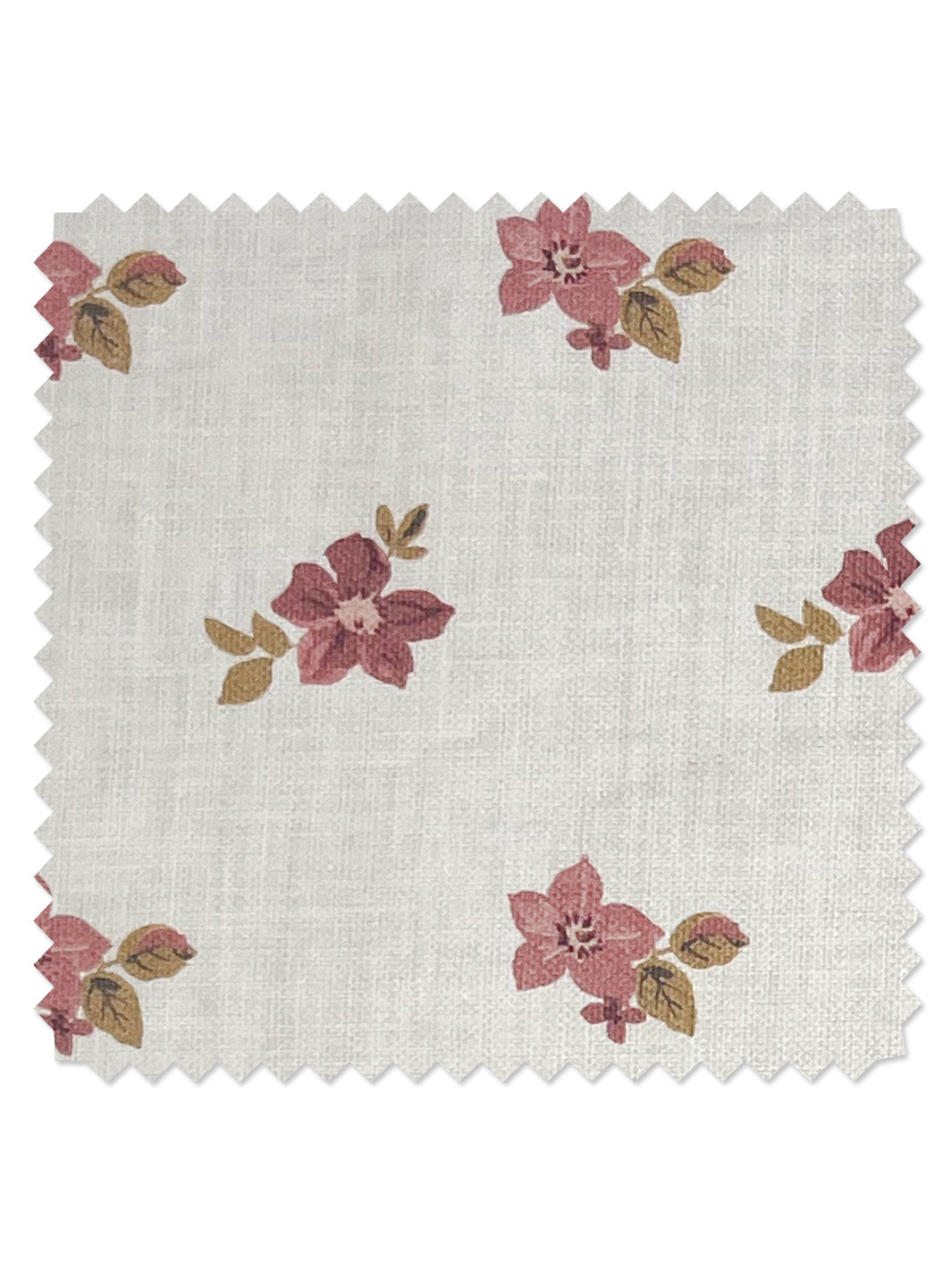 anna floral linen fabric by nathan turner mustard pink