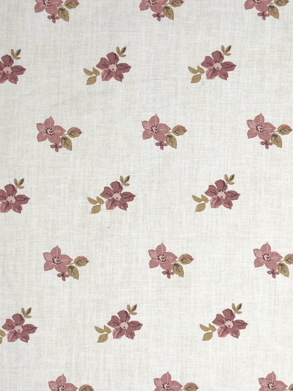anna floral linen fabric by nathan turner mustard pink
