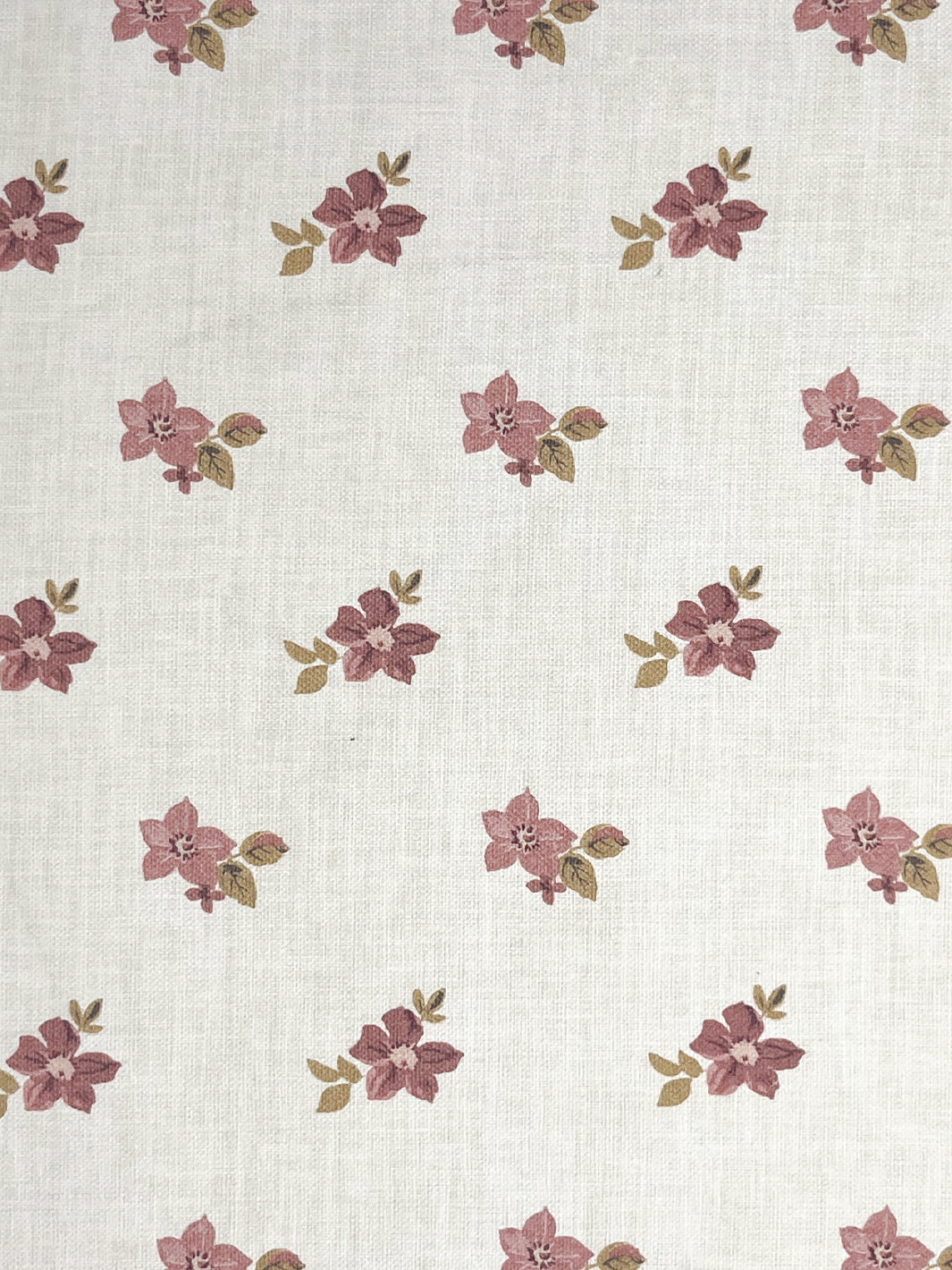 anna floral linen fabric by nathan turner mustard pink