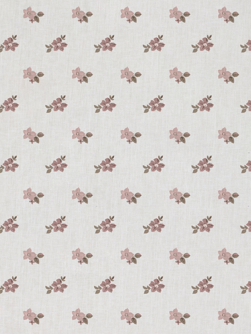 anna floral linen fabric by nathan turner pink brown