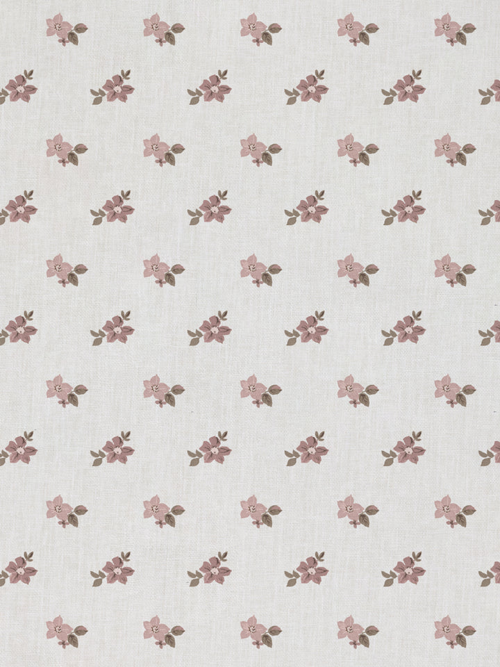 anna floral linen fabric by nathan turner pink brown
