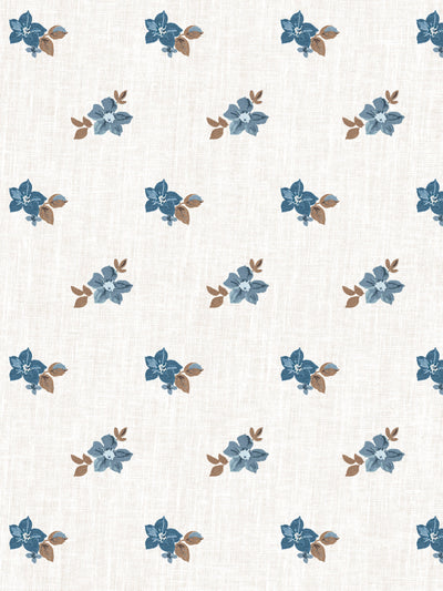 'Anna Floral' Wallpaper by Nathan Turner - Blue Brown