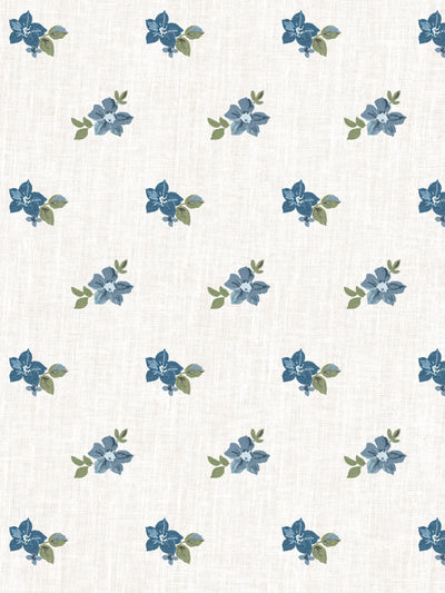 anna floral wallpaper by nathan turner blue green
