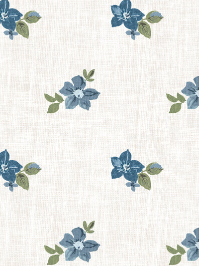 'Anna Floral' Wallpaper by Nathan Turner - Blue Green