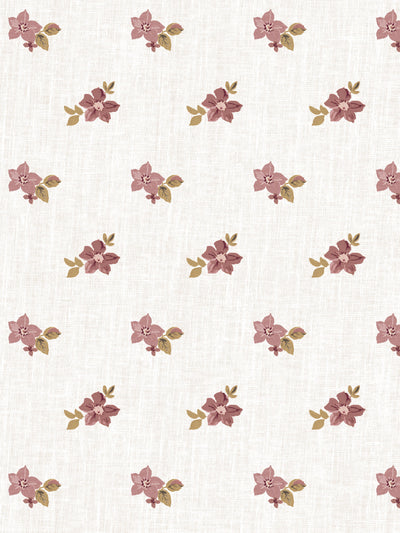 'Anna Floral' Wallpaper by Nathan Turner - Mustard Pink