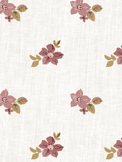 'Anna Floral' Wallpaper by Nathan Turner - Mustard Pink